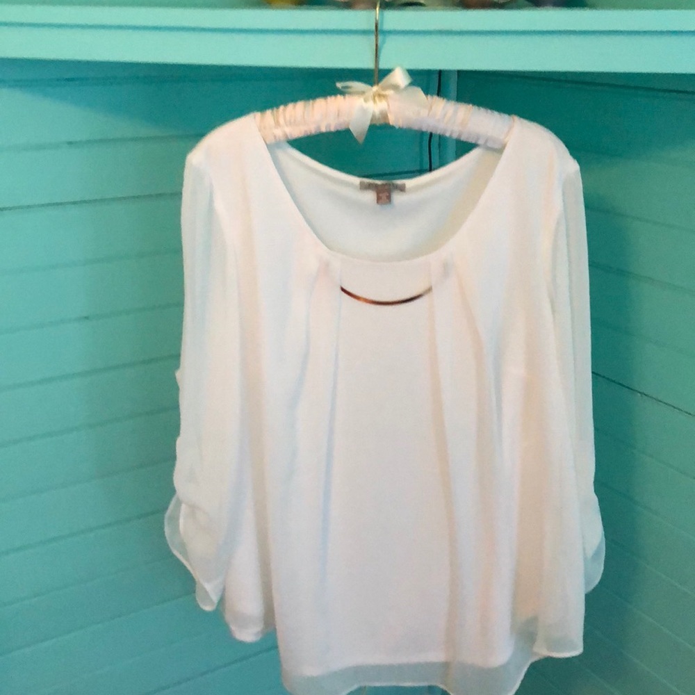 ROZ&ALI - Plus size white top